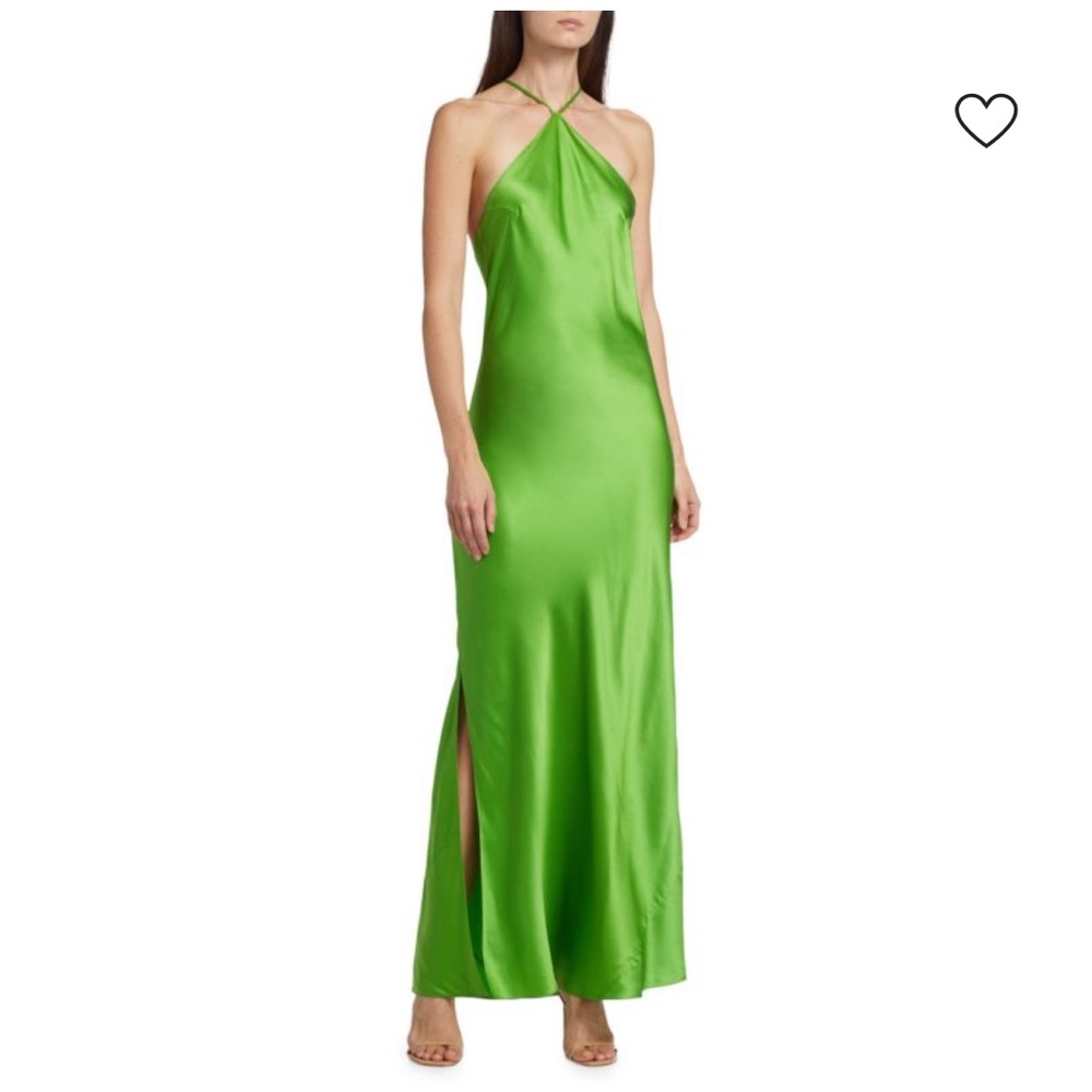 Dannijo Satin Halterneck Maxi Dress